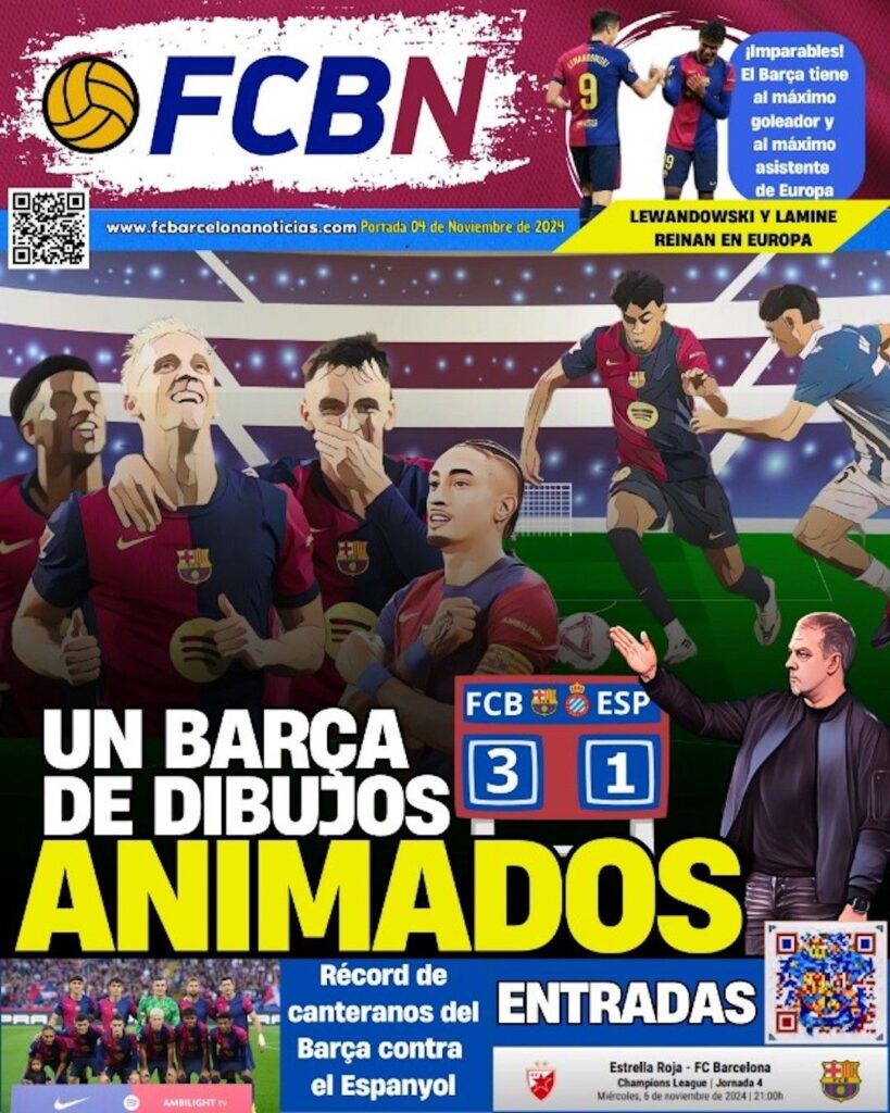 FCBN cover 11/4/2024: A CARTOON BARÇA