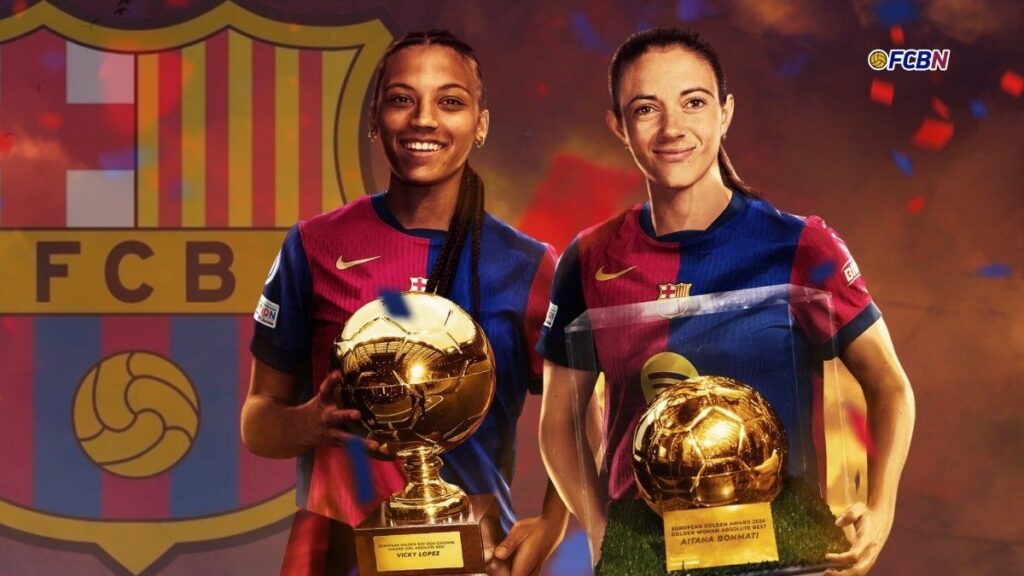 Golden culés! Aitana Bonmatí and Vicky López are crowned Golden Woman Player and Golden Girl