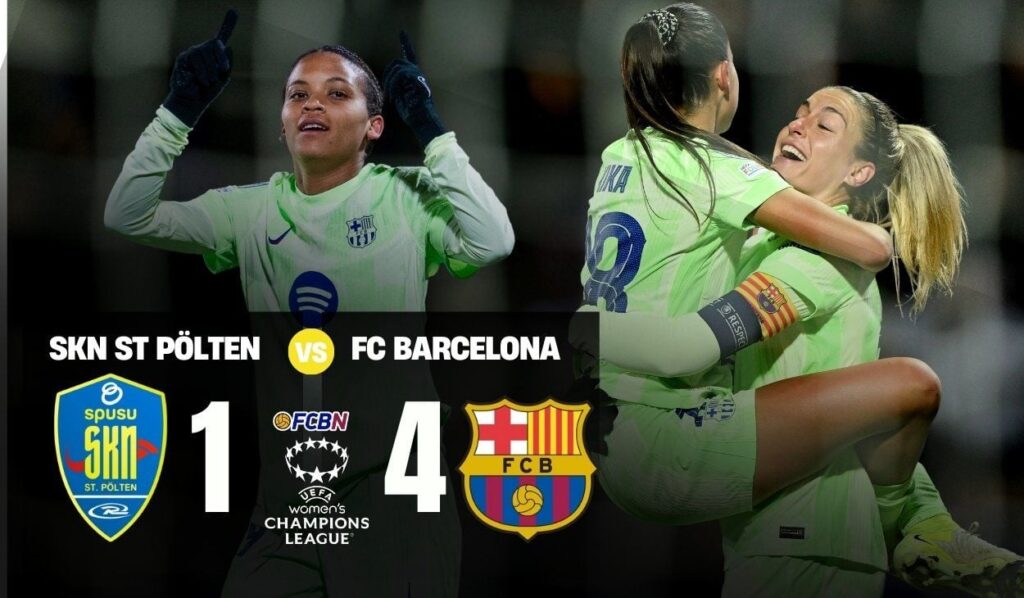 St. Pölten 1-4 FC Barcelona | FC Barcelona secures their third victory in the Champions League.