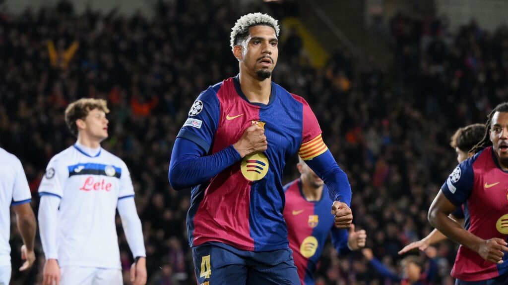Araujo scores his first Champions League goal and says he wishes for “many years” as a Barça player
