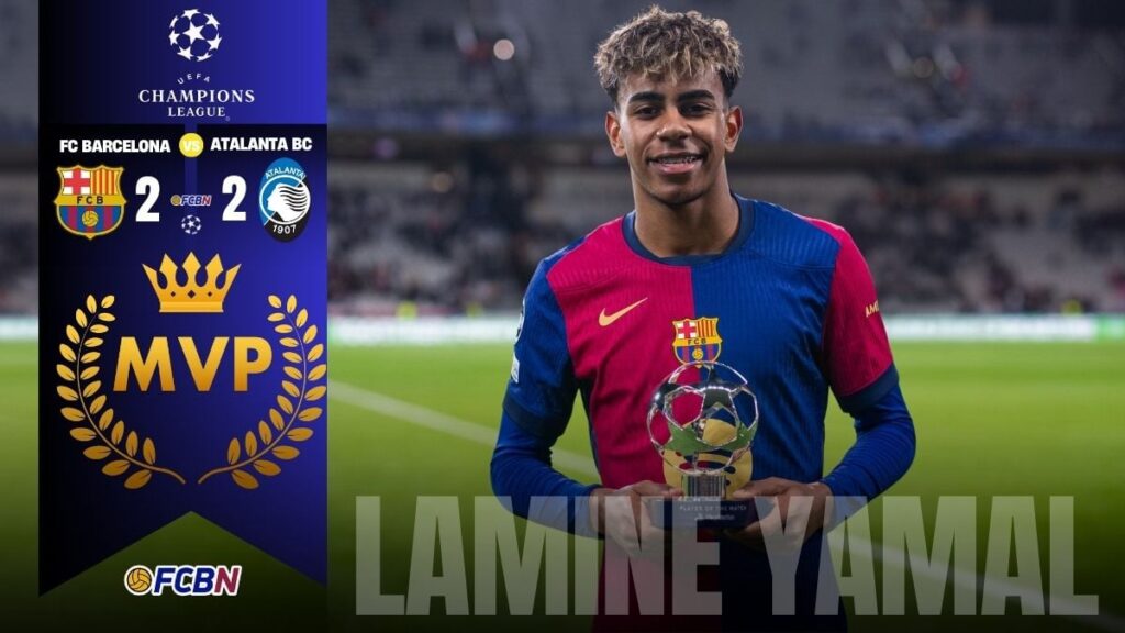 Magical Night of Lamine Yamal! MVP, stunning goal, and new record against Atalanta