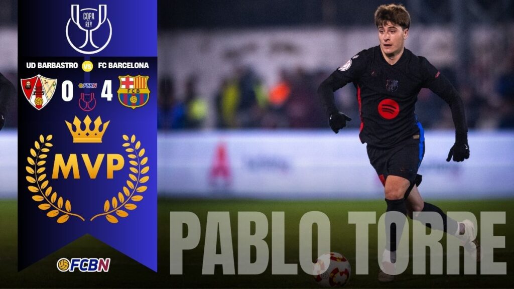 Pablo Torre: goal, assists and MVP to claim a place in Barça’s midfield
