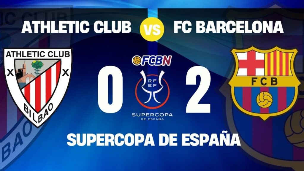 Barça crushes Athletic Club and qualifies for the final of the Supercopa de España (0-2)