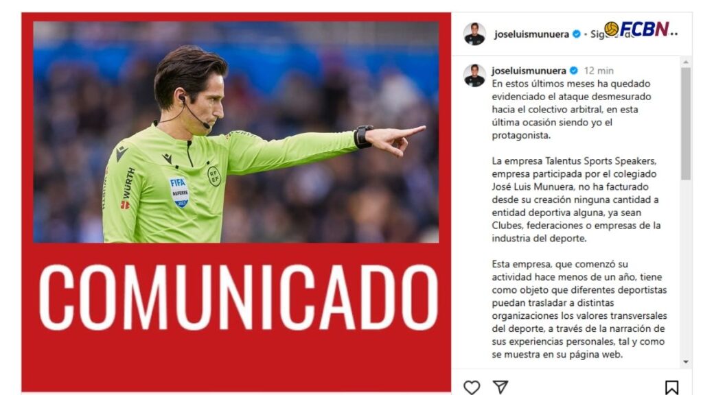 Munuera Montero explodes against the Madrid media harassment and will take action