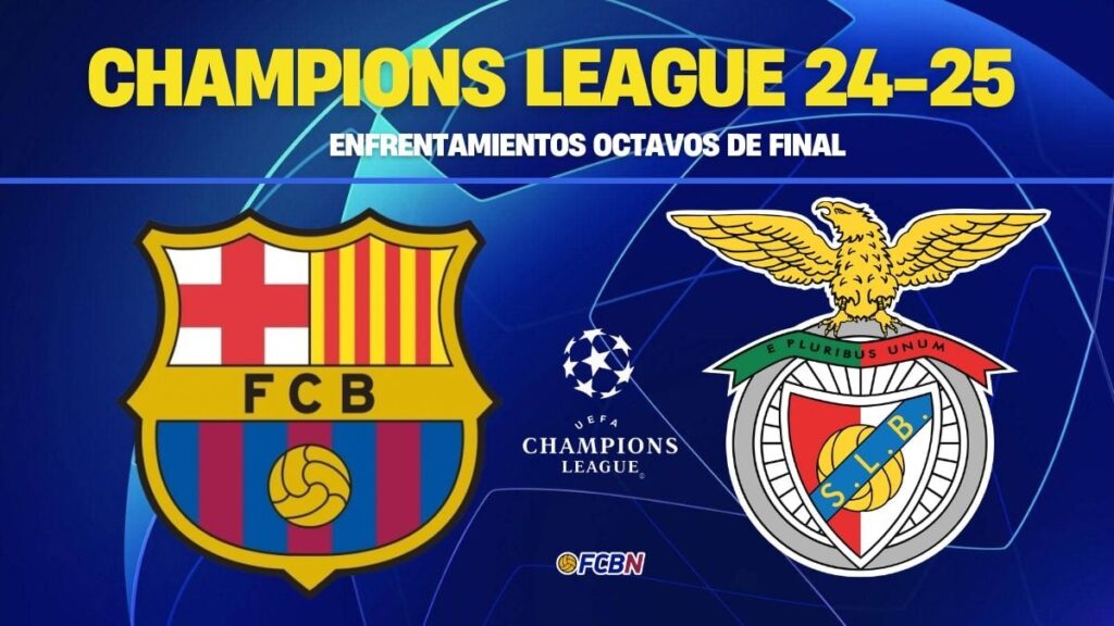 FC Barcelona and Benfica will face each other in the Round of 16 of the Champions League 2024/25