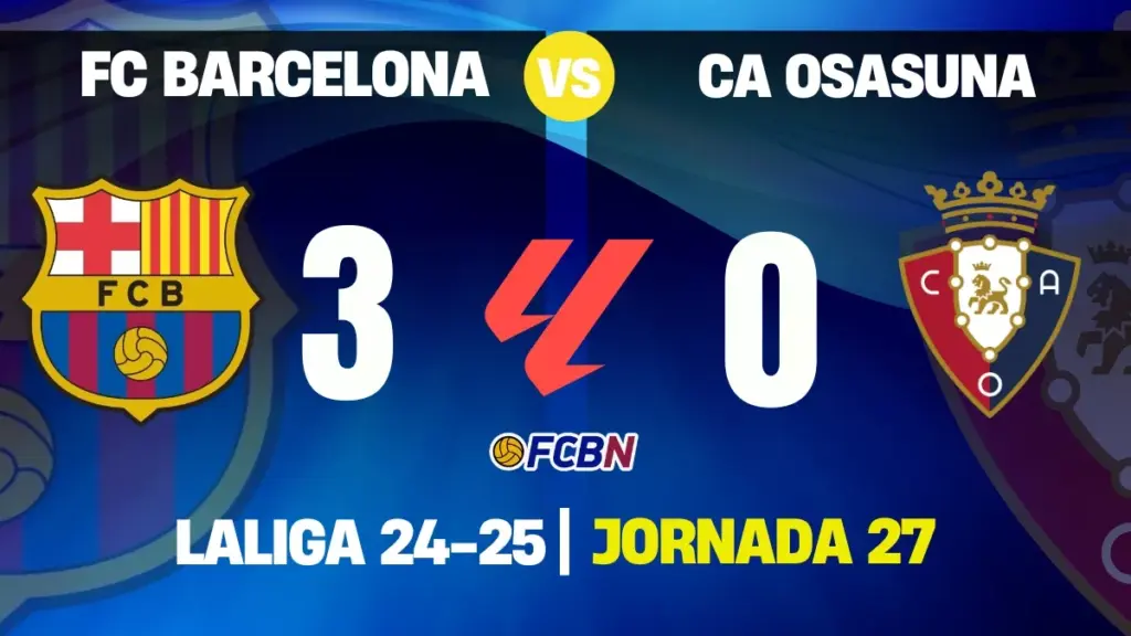 FC Barcelona 3-0 Osasuna: A thrashing with a taste of revenge and a golden leadership!