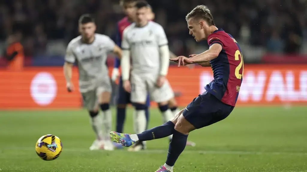 Dani Olmo: goal and muscle injury in 27 minutes against Osasuna
