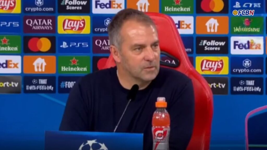 A euphoric Hansi Flick puffs his chest after Barça’s victory: “I am proud”
