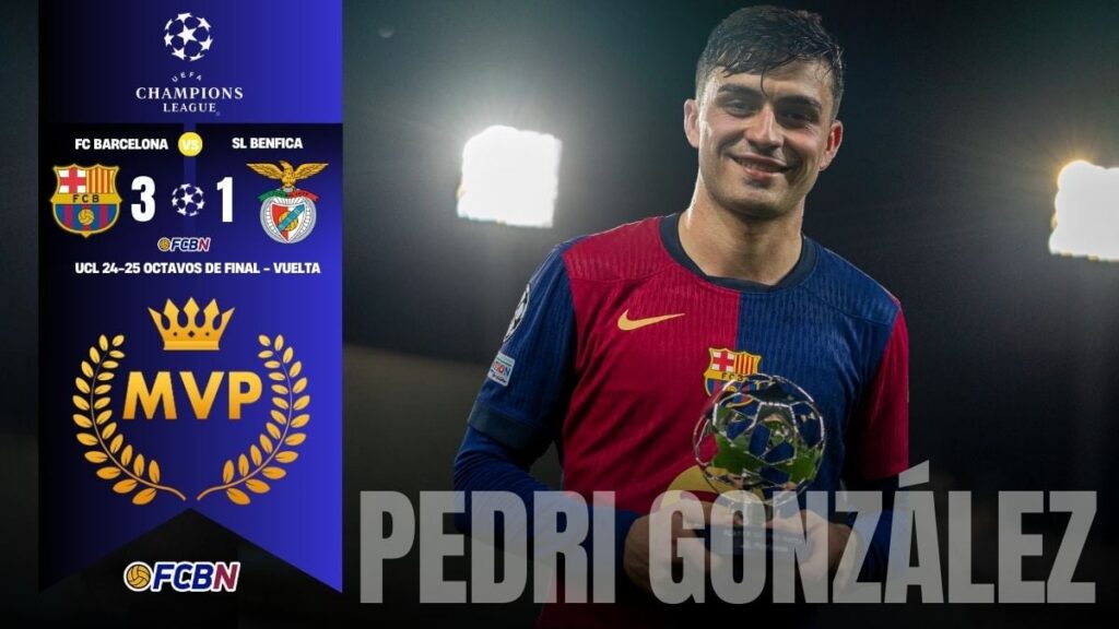 Montjuïc bows at the feet of Pedri: the Canary repeated the MVP against Benfica