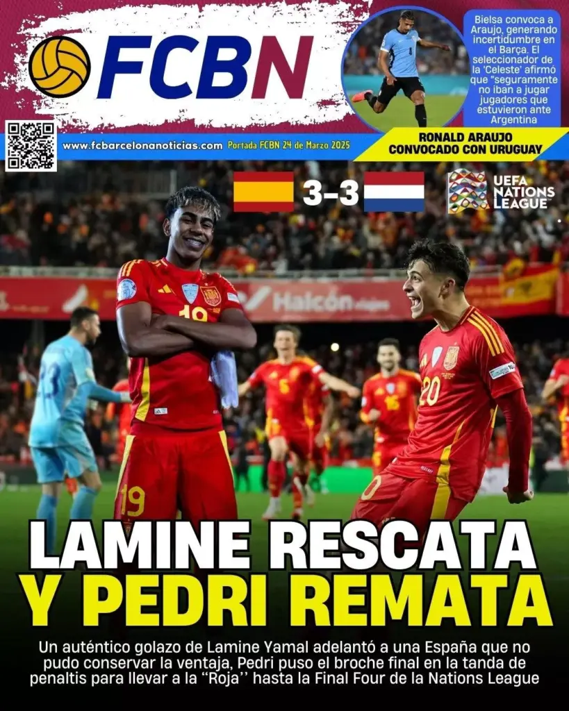 FCBN Cover 03/24/2025: LAMINE RESCUES AND PEDRI SEALS