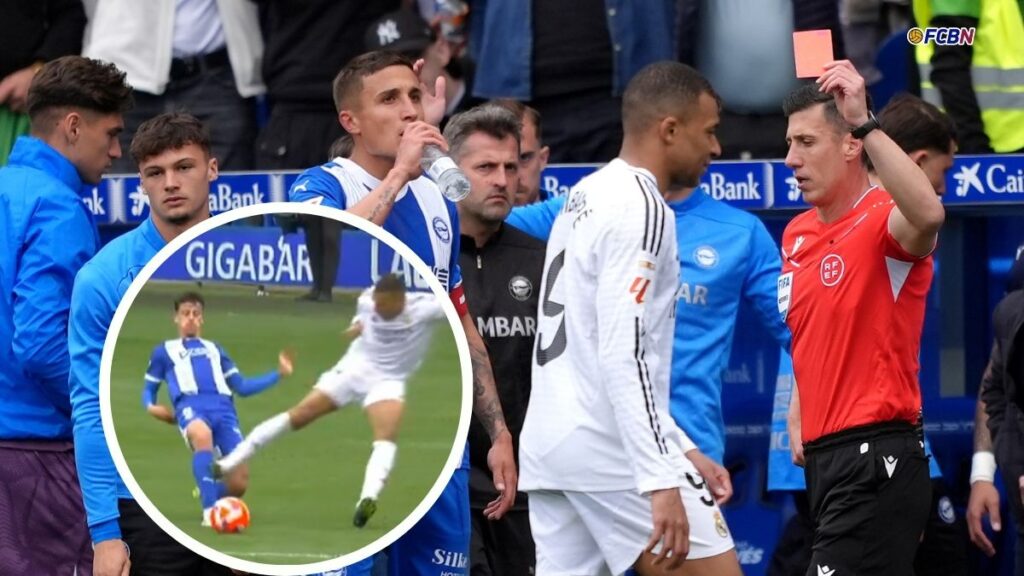 Mbappé sent off: Straight red card for Madrid’s ‘9’, and he could miss the Cup Clásico!