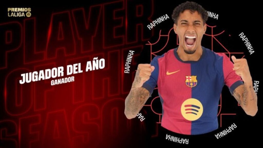 Raphinha, chosen as the MVP of LaLiga EA Sports 2024/25