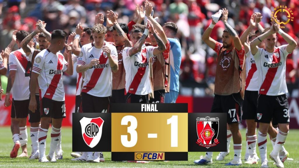 River debuts with victory: 3-1 against Urawa Red Diamonds