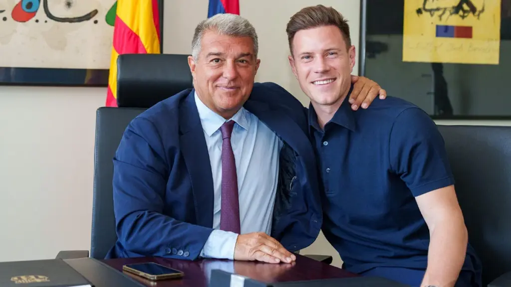 Joan Laporta, “happy” for Ter Stegen’s returns: “He is our captain”