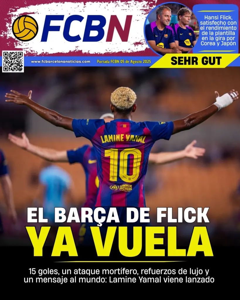 FCBN Cover 08/05/2025: FLICK’S BARÇA IS ALREADY FLYING