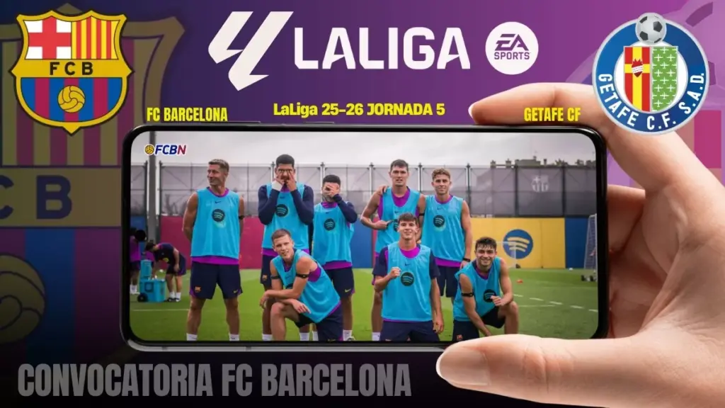 Official squad list for FC Barcelona vs Getafe – LaLiga 25/26 Matchday 5