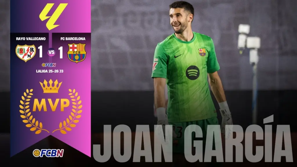 Joan García’s first great match: recital of saves and MVP against Rayo