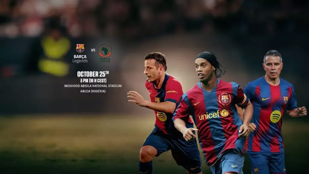 The Barça Legends will play in Abuja (Nigeria) on October 25