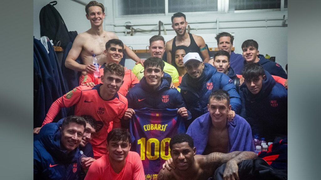 Pau Cubarsí celebrated his centenary with FC Barcelona in Guadalajara