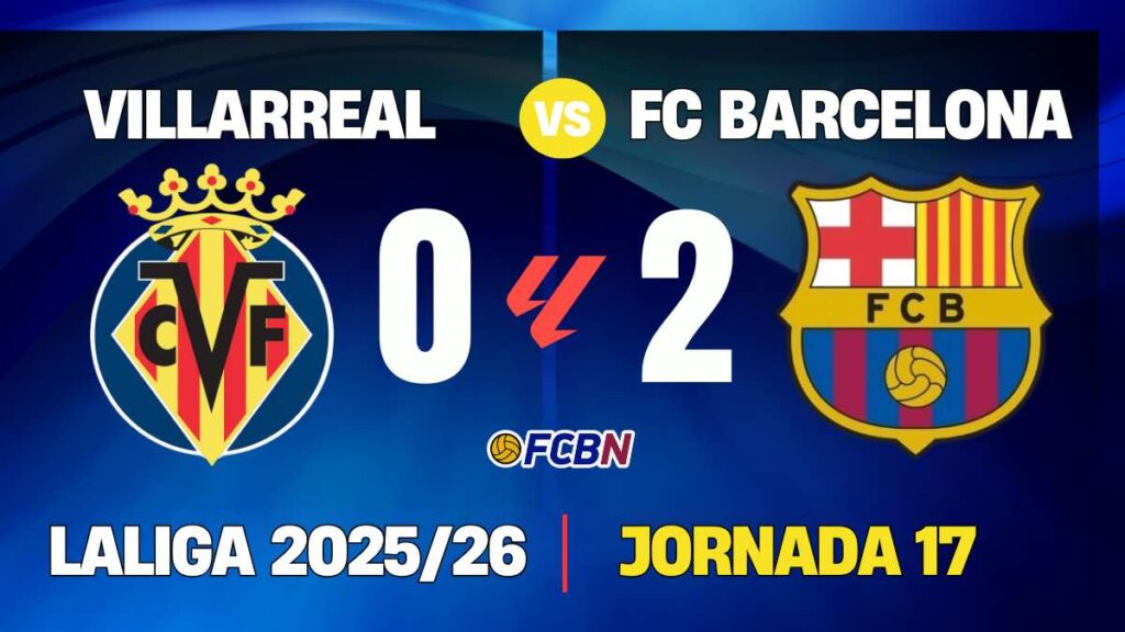 Villarreal 0-2 Barcelona: eight consecutive victories and winter champions in LaLiga!