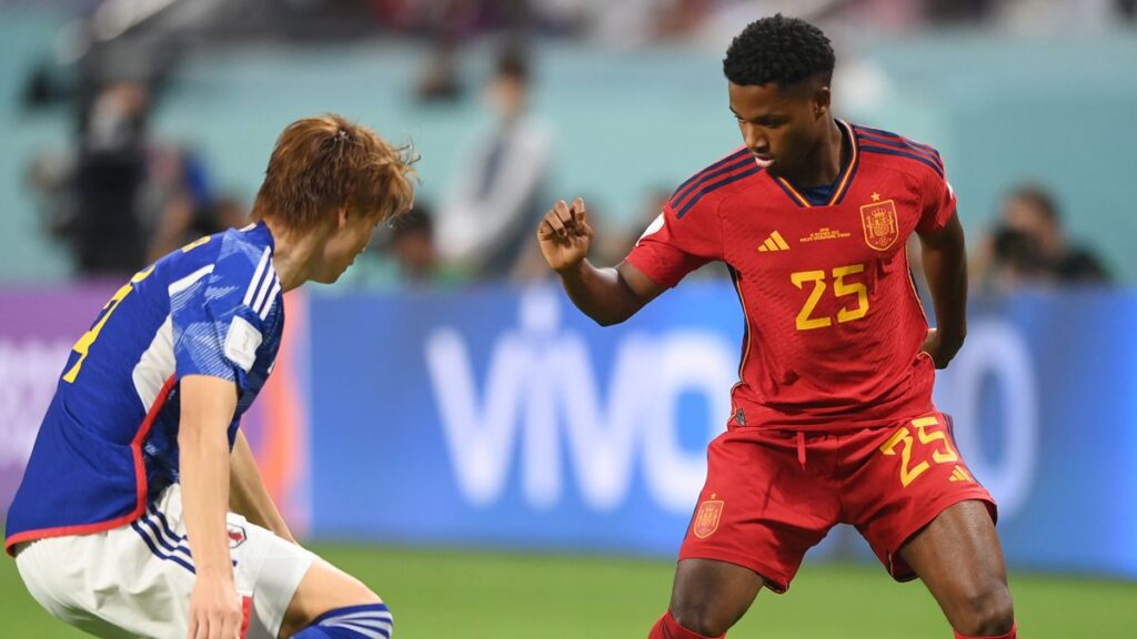 Ansu Fati debutó en el Mundial después de dos años sin jugar un partido oficial con España
