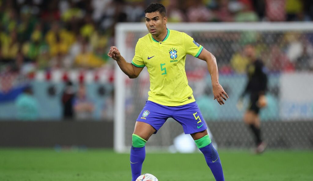 Casemiro con Brasil en el Mundial