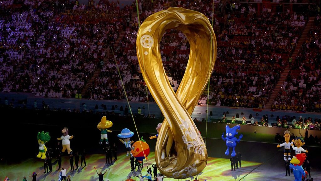 The mascot show at the Qatar 2022 opening ceremony