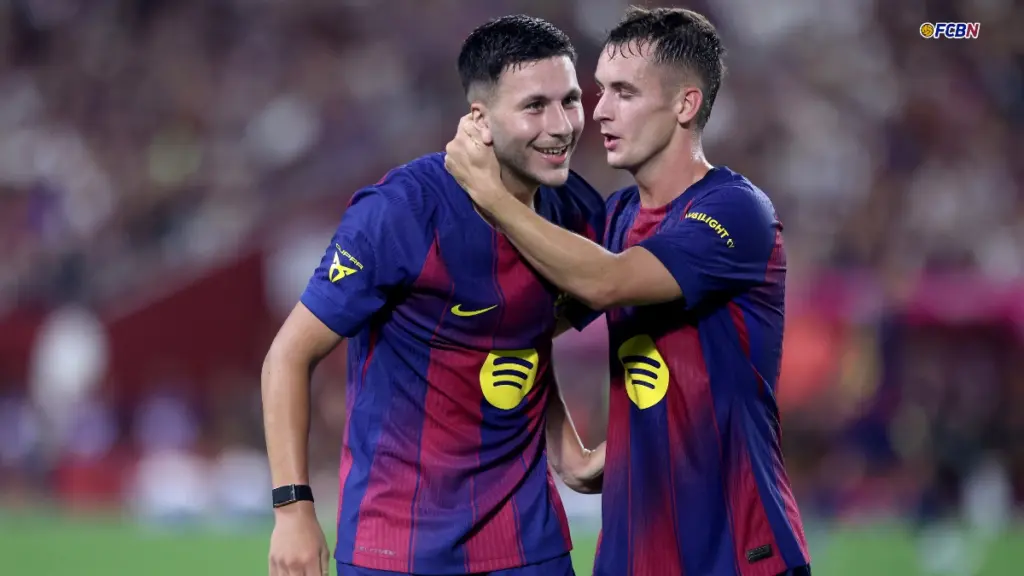 Roony Bardghji shines on his debut with Barça! Discover his first goal
