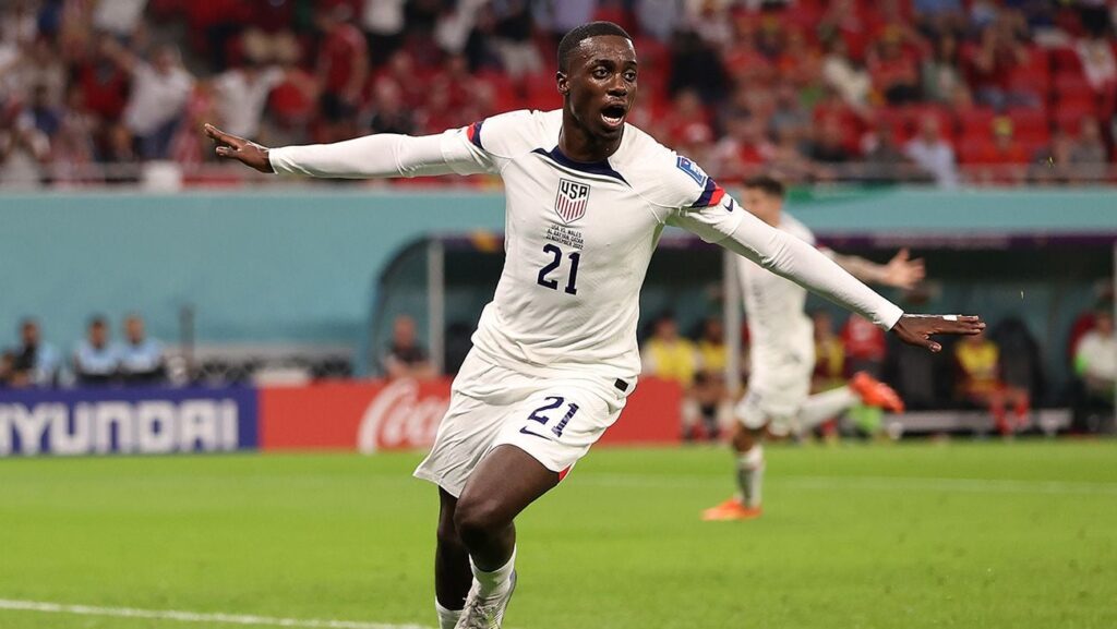 Timothy Weah. Forward. United States, 22 years old. Valued at 12 million euros