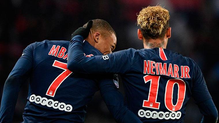 Mbappé y Neymar, durante un encuentro.