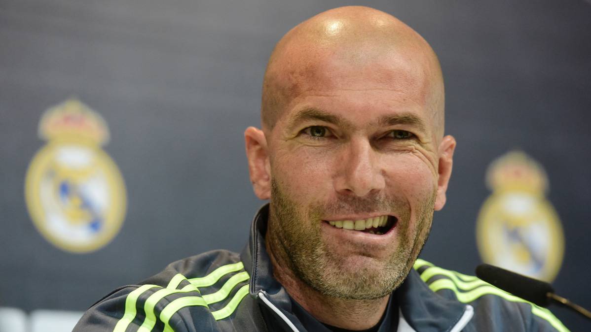 Zidane, during the press conference in Valdebebas