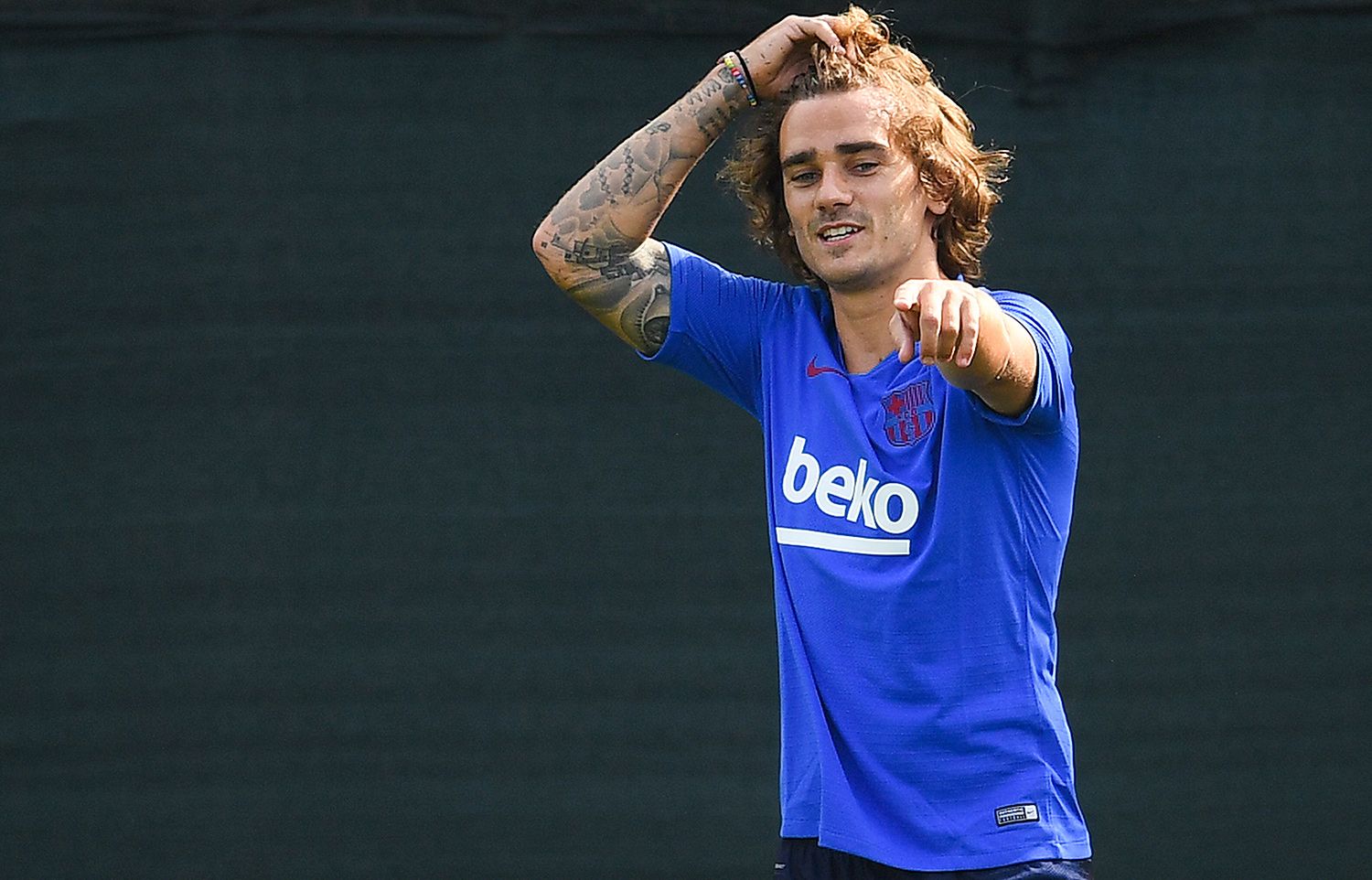 Antoine Griezmann, during a training with FC Barcelona