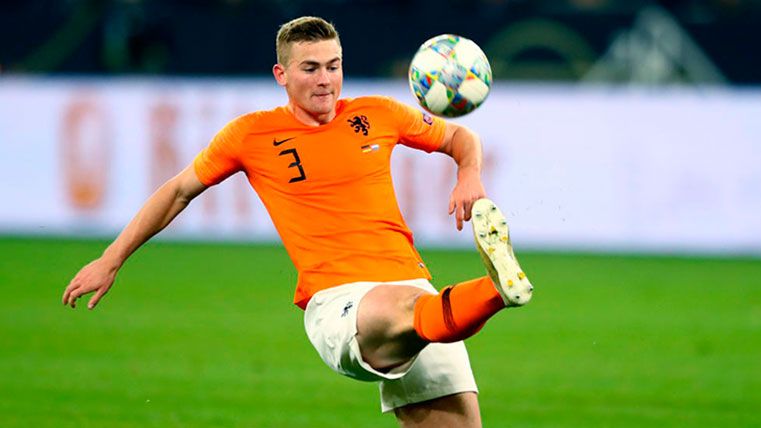 Matthijs de Ligt, during a game of the UEFA Nations League
