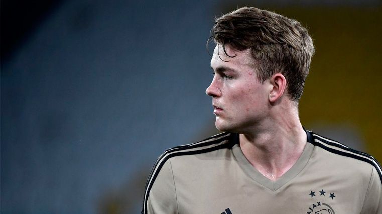 Matthijs de Ligt in training session before the Juventus-Ajax