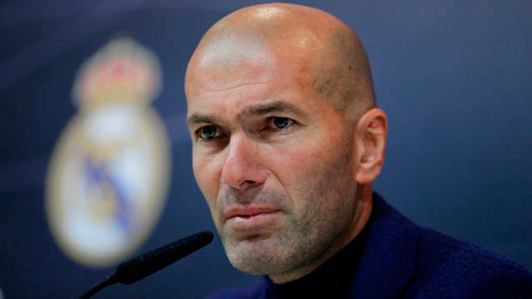 Zinedine Zidane, during a press conference