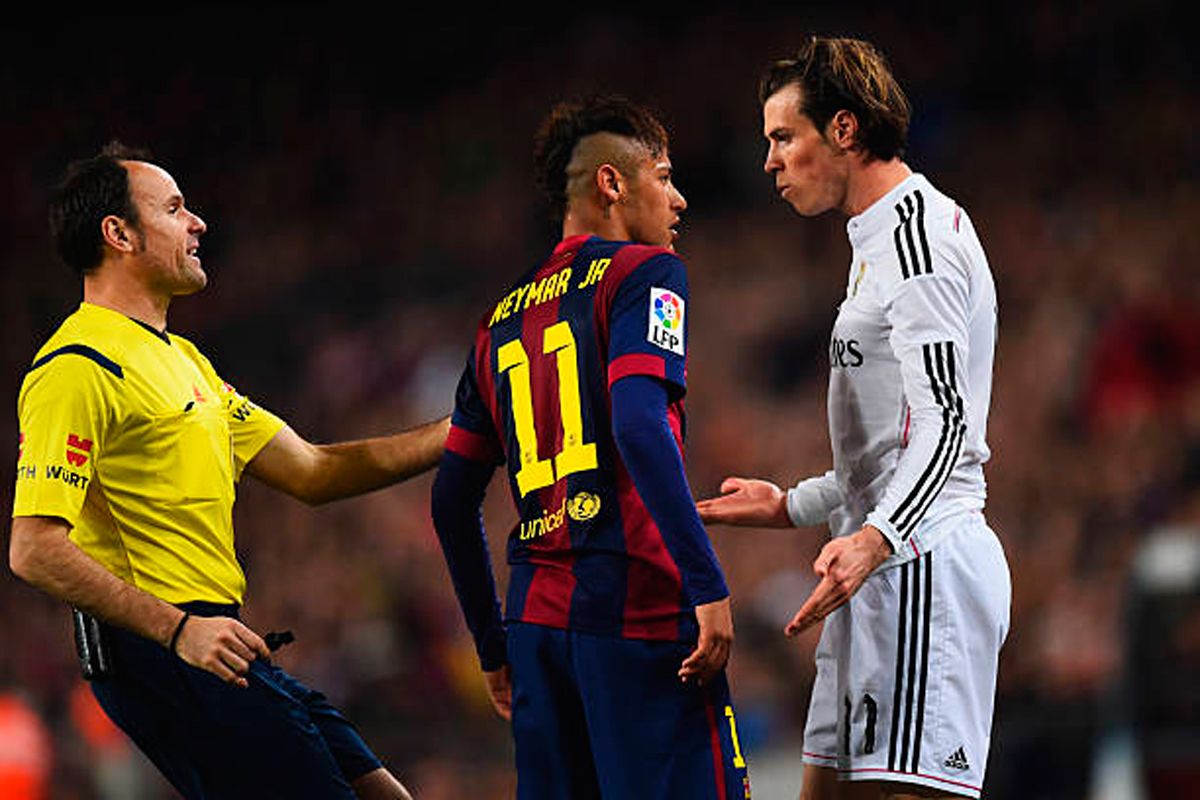 Neymar and Gareth Bale, during a 'Classico'