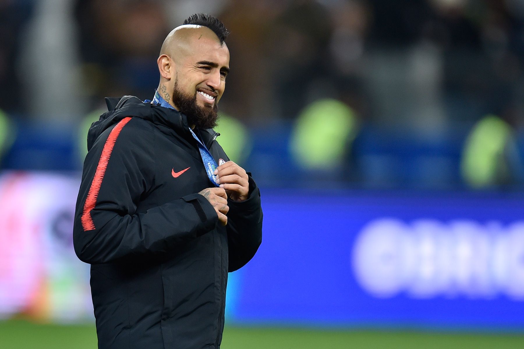 Arturo Vidal after a match with Chile