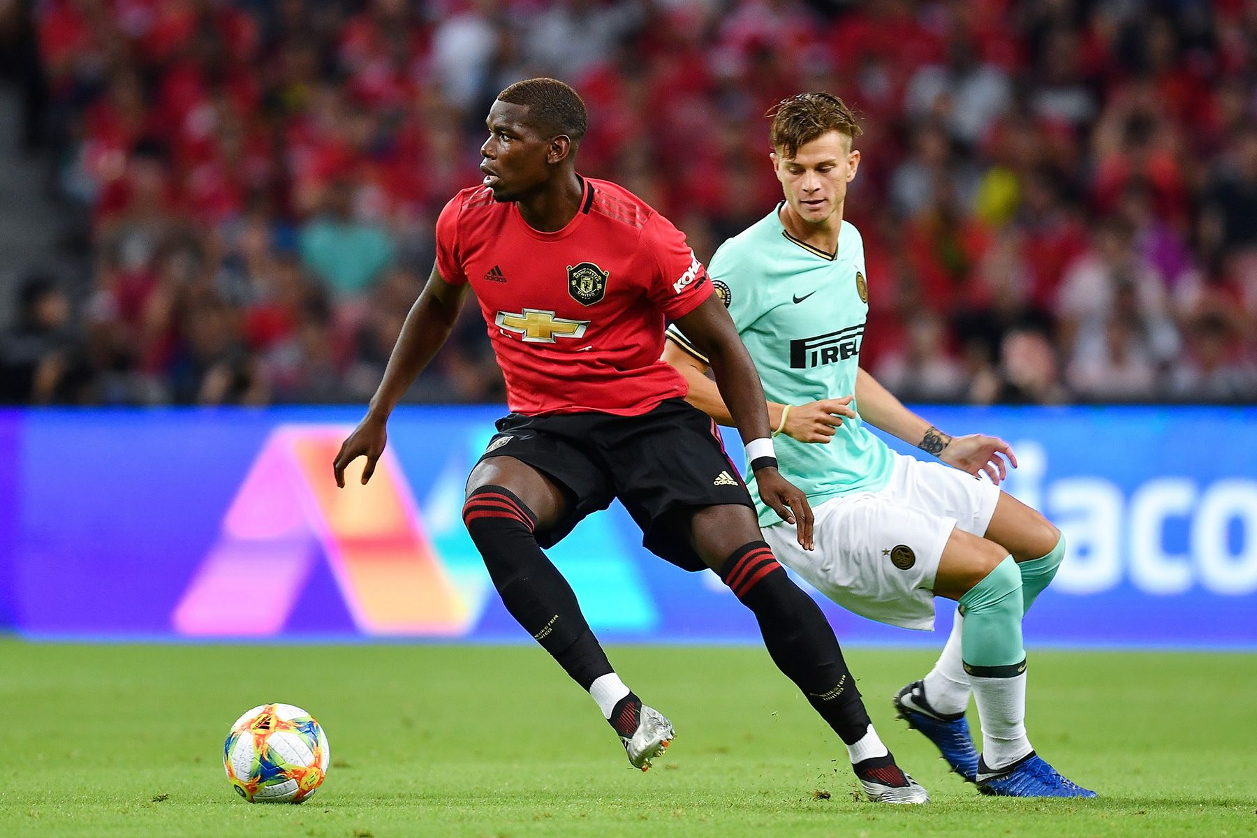 Pogba in a preseason match with Manchester United