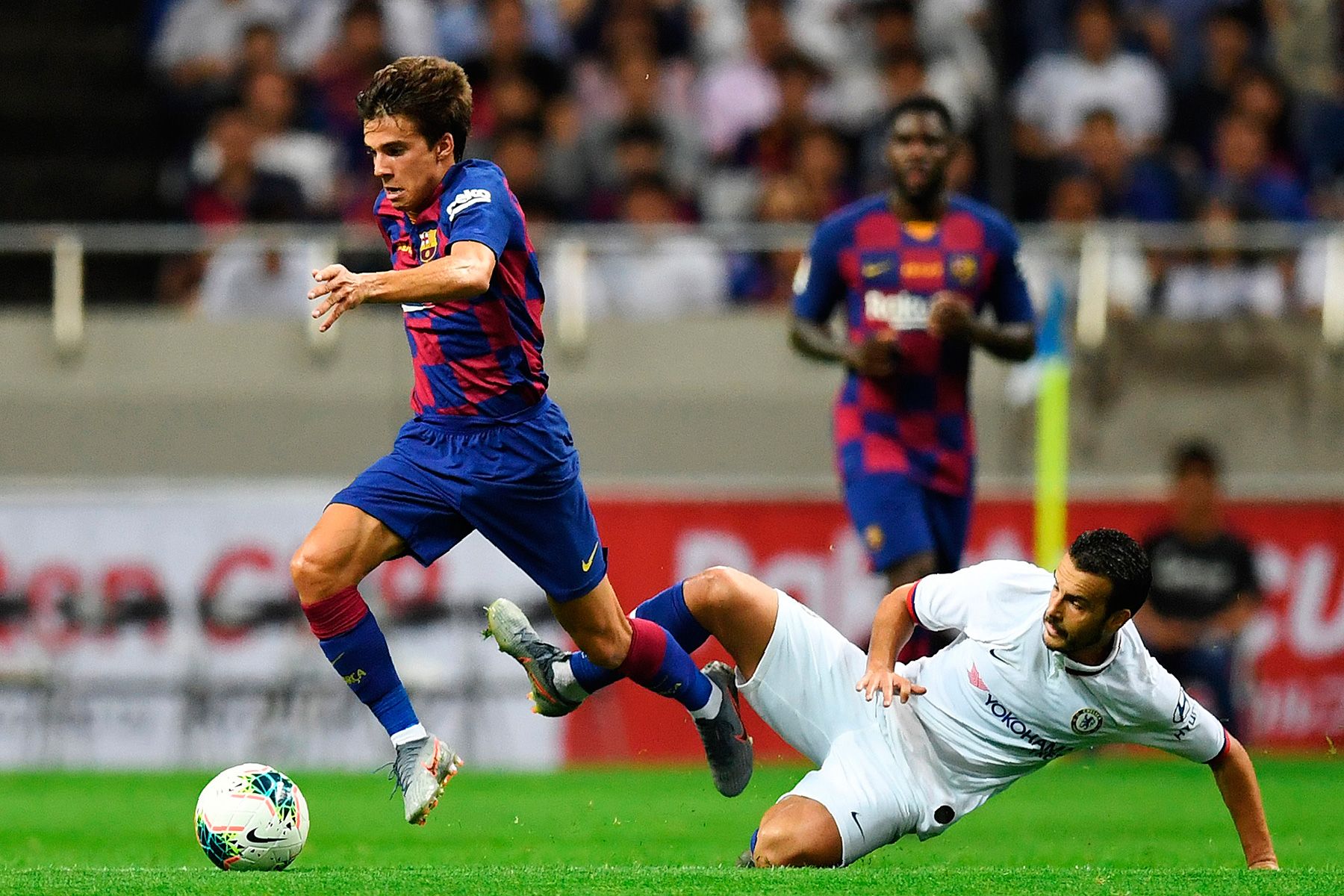 Riqui Puig in the match against Chelsea of the Rakuten Cup