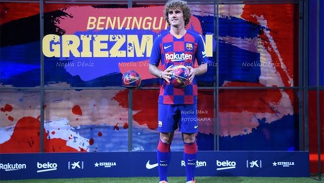 Antoine Griezmann, presentado en el Camp Nou