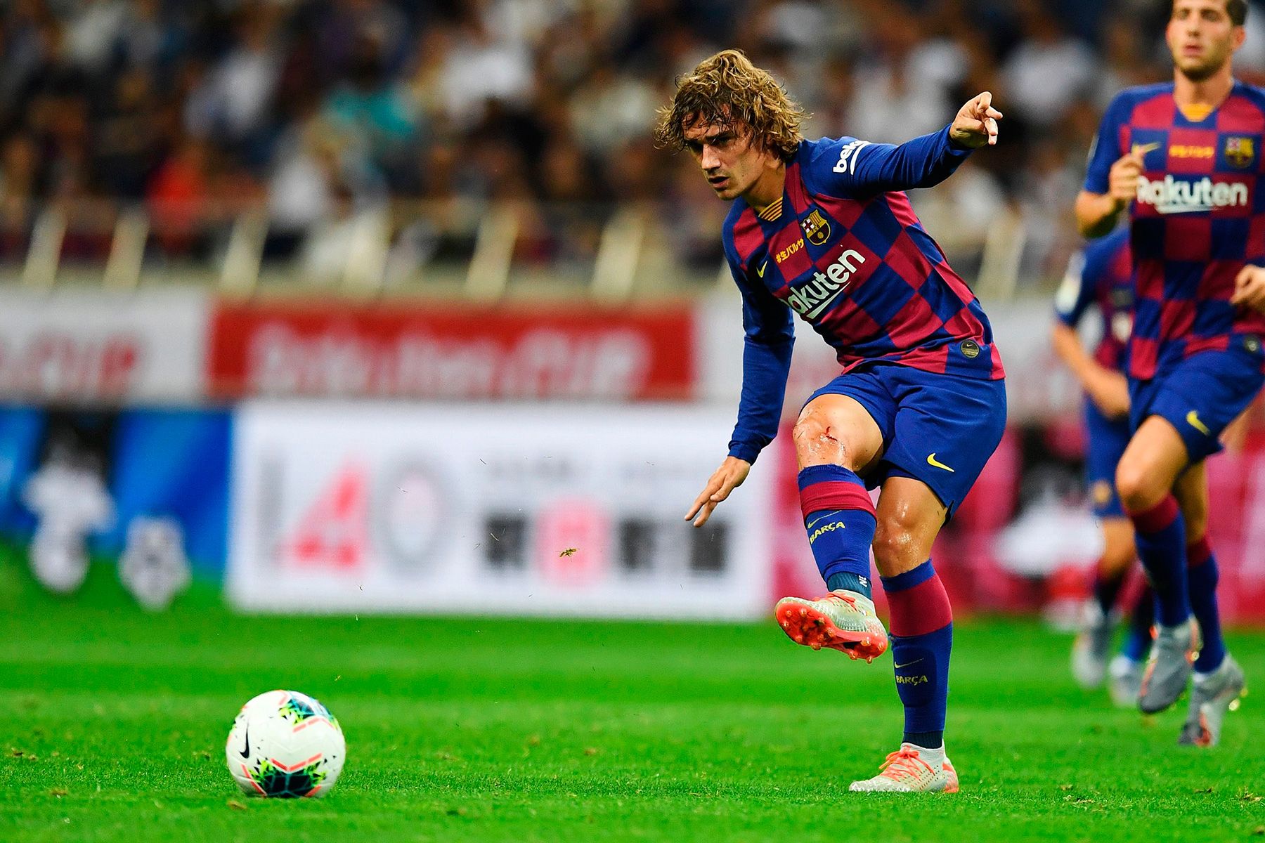 Griezmann in the match against Chelsea in his debut