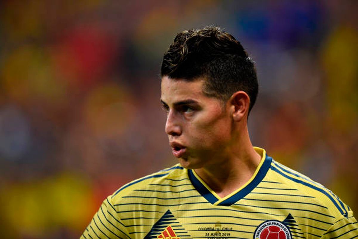 James Rodríguez, in a match with colombia