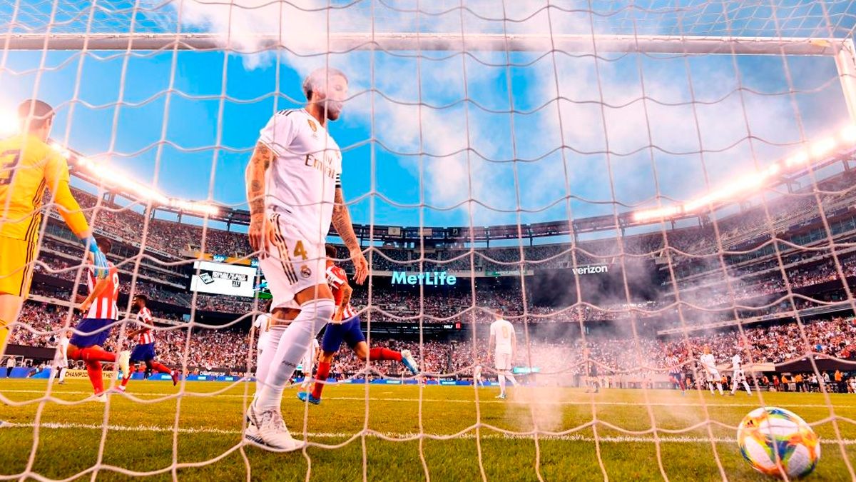 Sergio Ramos in the pre-season Real Madrid-Atlético