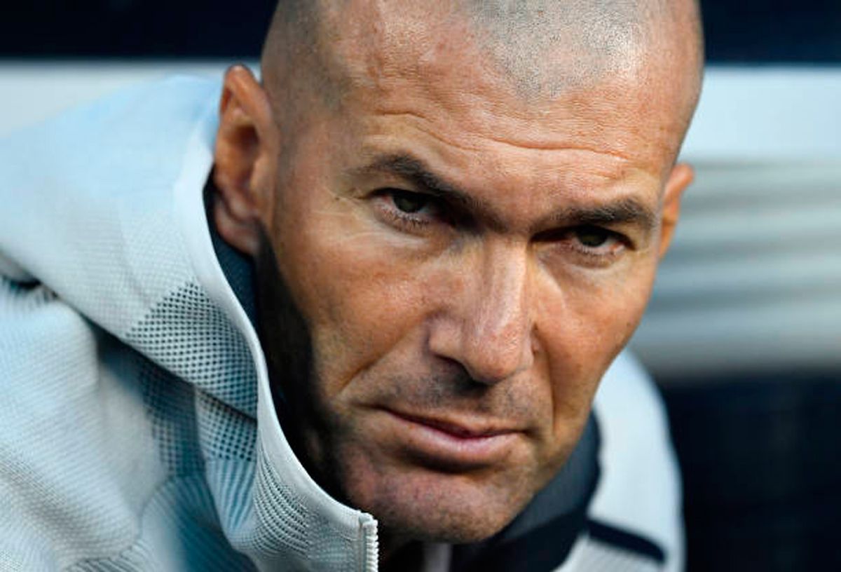 Zinedine Zidane, during the Madrid-Atlético