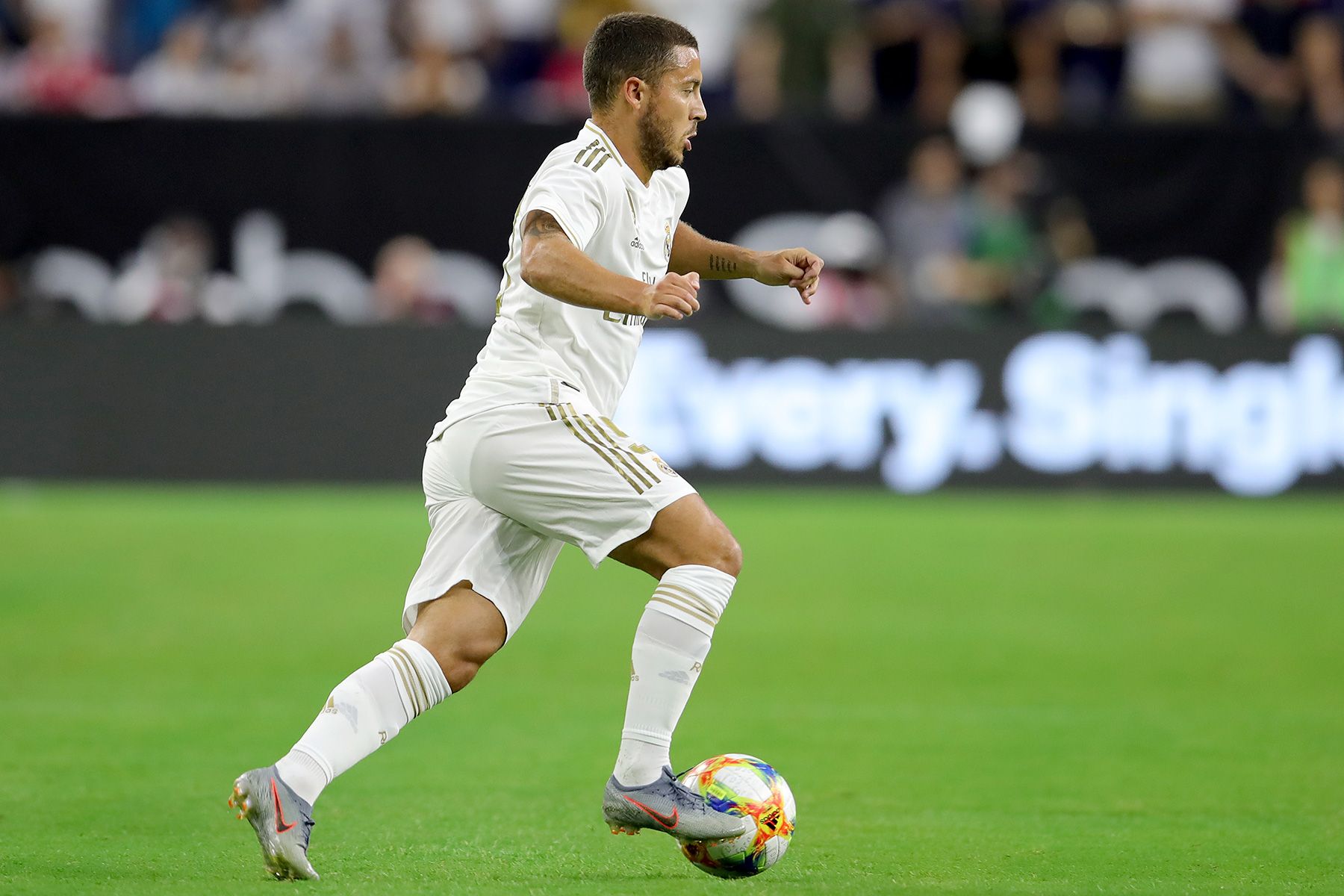 Eden Hazard in a match of Real Madrid in the preseason