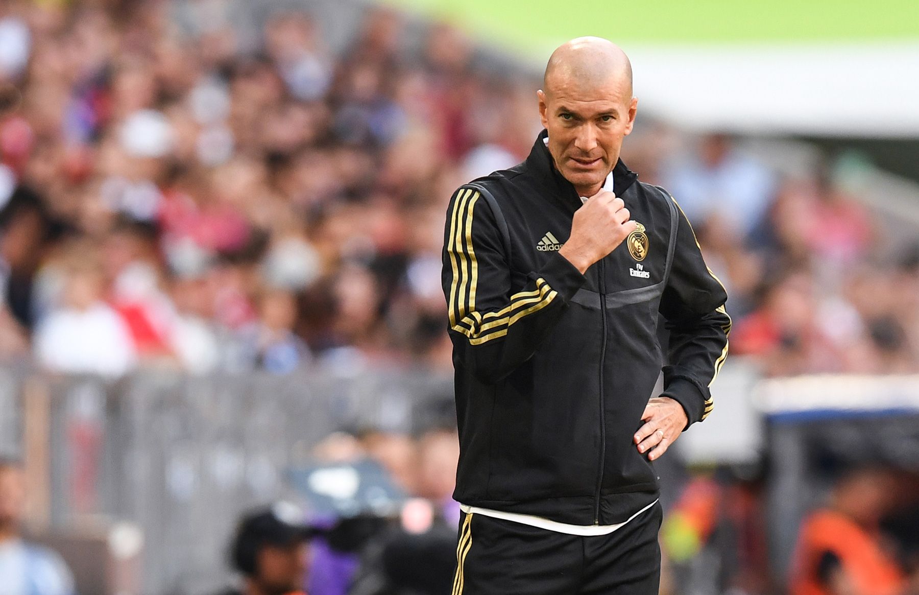 Zidane en el partido contra el Tottenham