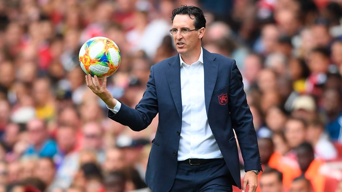 Unai Emery en el último partido amistoso del Arsenal antes del Gamper