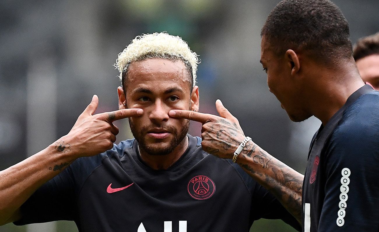 Neymar Jr, during a training with Paris Saint-Germain in pre-season