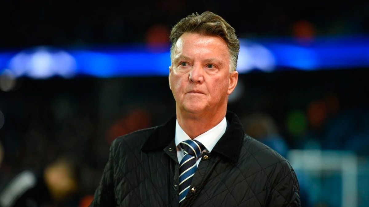 Louis van Gaal en un partido de Champions