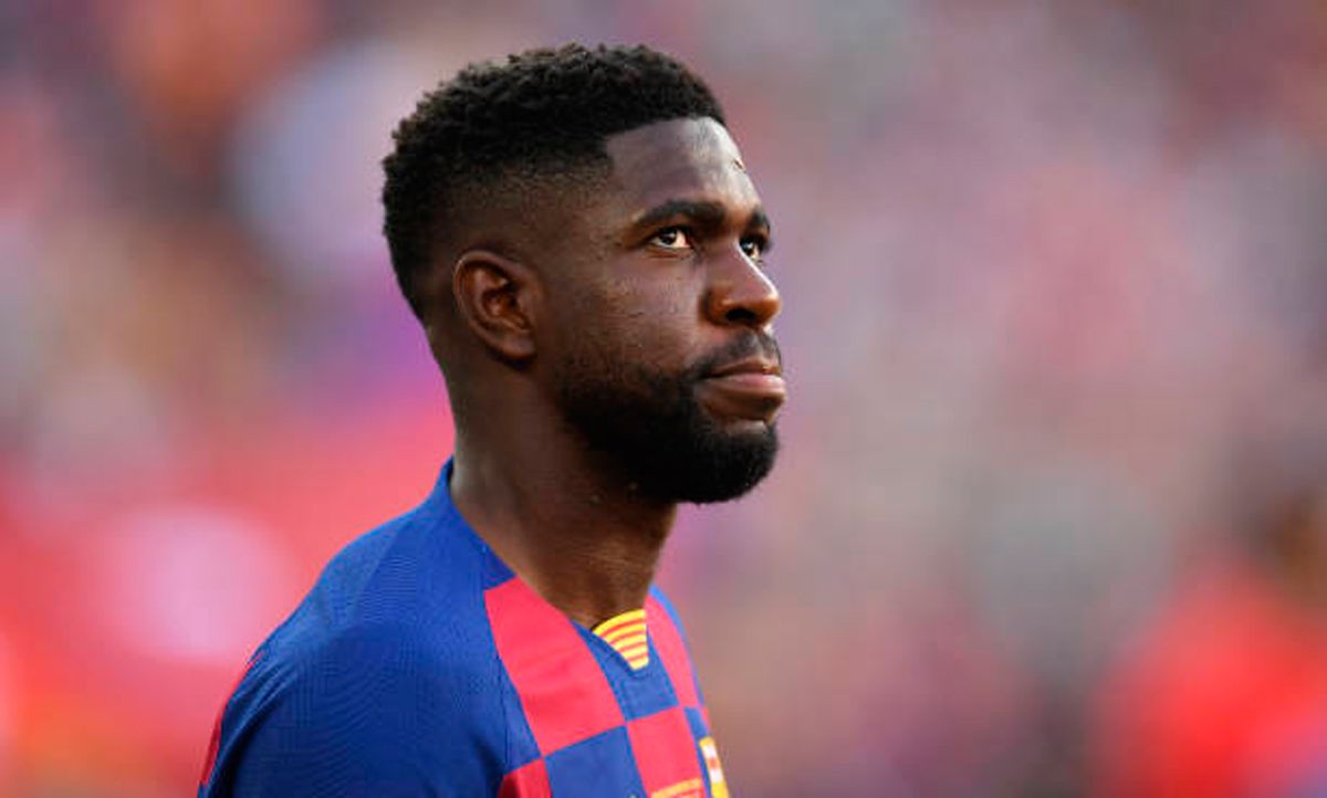 Samuel Umtiti, during the presentation in the Gamper